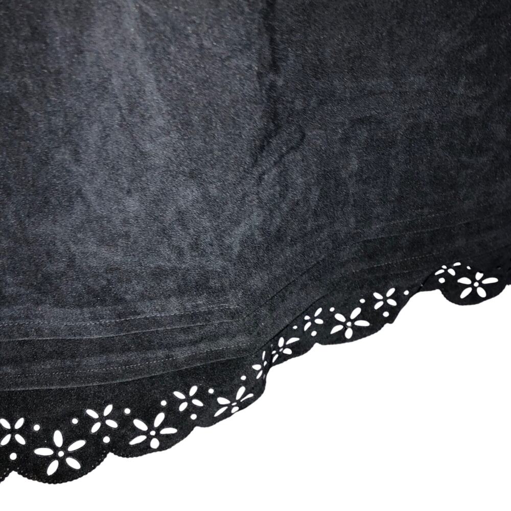 Nordstrom Clues 80s Scalloped Hem Cocktail Black dress size 6 - Picture 8 of 9